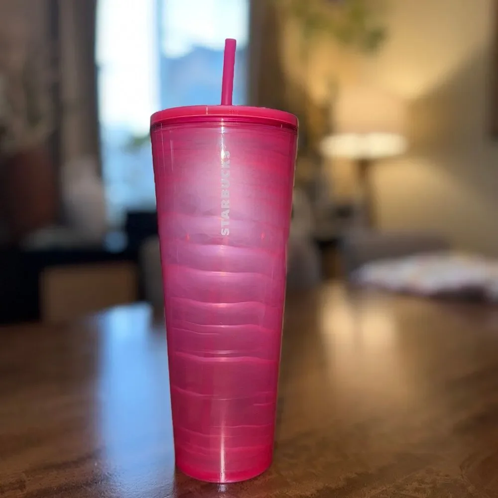 Starbucks Bumble Gum Pink Marbled 24 oz Cold Cup | Summer 2023 Release